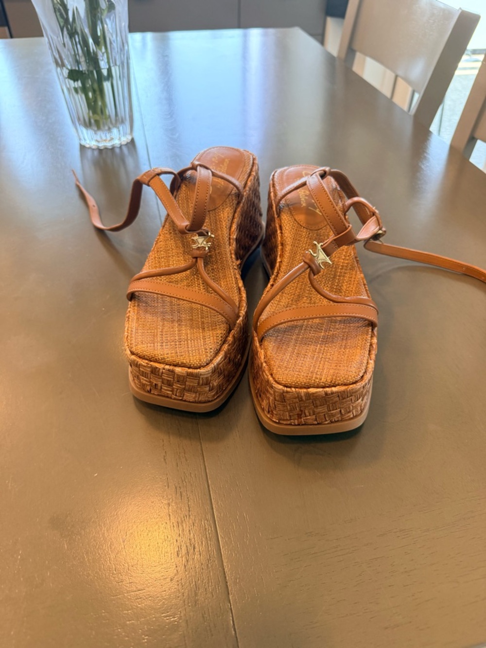 Circus by Sam Edelman Tan Woven Platform Wedge Sandals